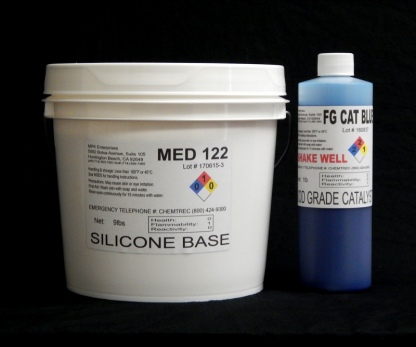 10 lb Kit : Medium 122 FG Cat Blue - (22 shore A durometer) - Food Grade Mold Making Silicone