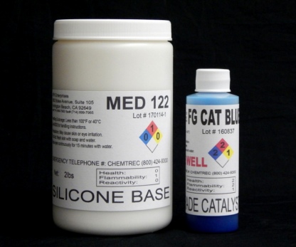 2 lb Kit : Medium 122  FG Cat Blue - (22 shore A durometer) - Food Grade Mold Making Silicone