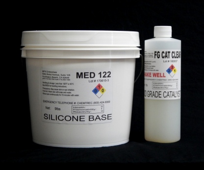 10 lb Kit : Medium 122 FG Cat Clear - (22 shore A durometer) - Food Grade Mold Making Silicone