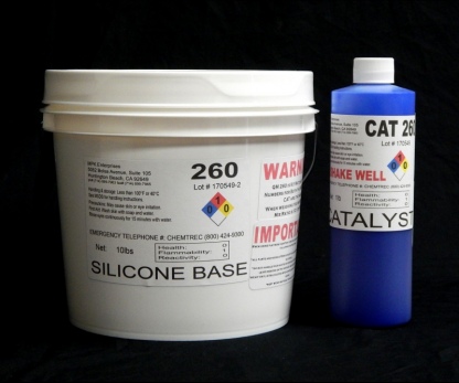 11 lb Kit : Food Grade QM 260 FG B : 60 shore A - Platinum Silicone Blue Catalyst