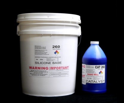 44 lb Kit : Food Grade QM 260 FG B : 60 shore A - Platinum Silicone Blue Catalyst