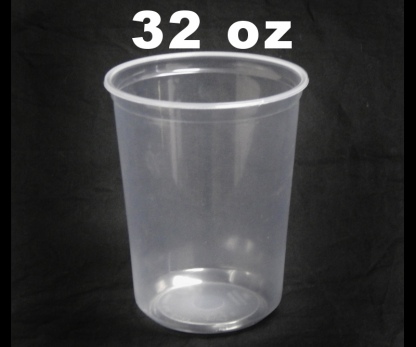 Plastic Clear Mixing Cups 32 OZ. QTY: 25