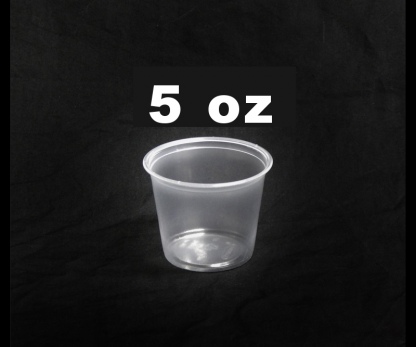 Plastic Clear Mixing Cups 5.5  OZ. QTY: 125